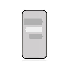 Phone Flat Vector Icon Chat Message Template