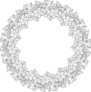 &lsquo;Ilima flower lei round frame pattern decorative vector illustration