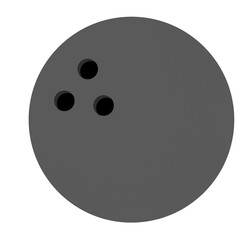 A grey bowling ball
