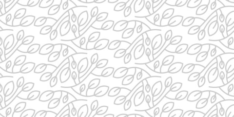 Fototapeta na wymiar white background seamless pattern with leaf texture