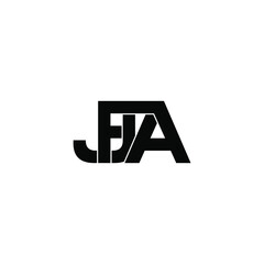 fja initial letter monogram logo design