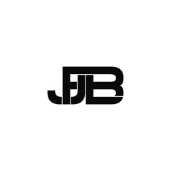 fjb initial letter monogram logo design