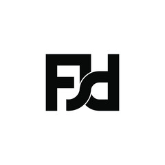 Fototapeta premium fjd initial letter monogram logo design
