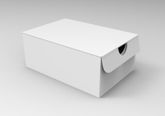 White box on a light background 3d rendering illustration. - 452393531