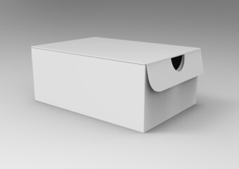 White box on a light background 3d rendering illustration. - 452393533