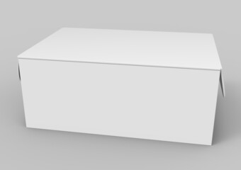 White box on a light background 3d rendering illustration. - 452393536