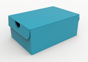 Box on a light background. 3d rendering illustration.