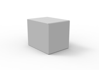 White box on a light background 3d rendering illustration. - 452393562
