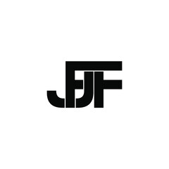 fjf letter initial monogram logo design