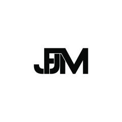 fjm initial letter monogram logo design