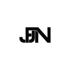 Fototapeta premium fjn initial letter monogram logo design