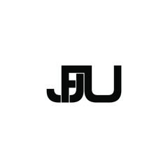 fju initial letter monogram logo design