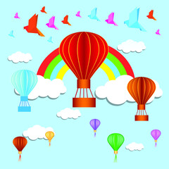 Naklejka premium balloon with bird