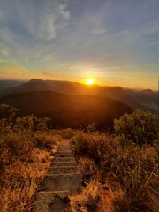watching the sunrise from the top of a mountain is a privilege.
