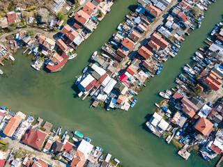 Fototapeta na wymiar Aerial view of Fishing Village Chengene Skele, Bulgaria