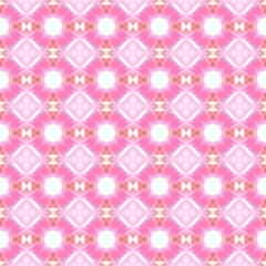 Watercolor medallion seamless border. Orange