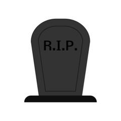 grave icon isolated on white background. Vector flat illustration. halloween element illustration. Can be used in web and mobile. 