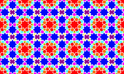 Fototapeta na wymiar Islamic geometric motifs, which are very nice