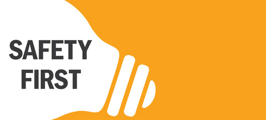 Safety first in lamp background illustration