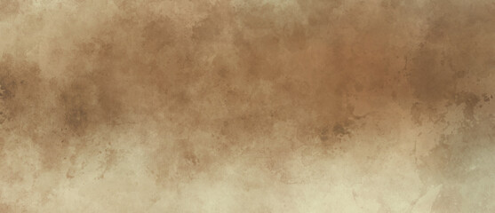 Brown background with grunge texture, watercolor painted mottled brown background with vintage marbled textured design on cloudy sepia brown banner, distressed old antique parchment paper