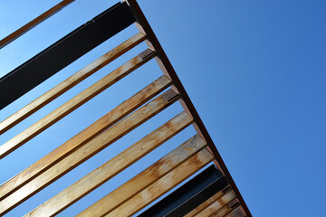 roof panels of a modern building