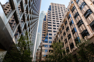 Tall buildings in Financial District of San Francisco.