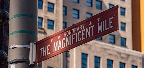 Magnificent Mile in Chicago - CHICAGO, ILLINOIS - JUNE 11, 2019