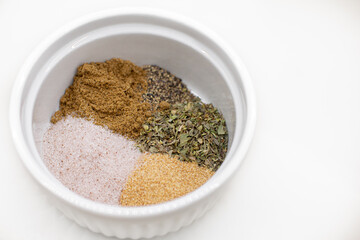 Spices in White Dish