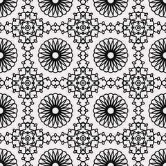 Abstract seamless pattern with various shapes. Geometric pattern for fabric. Textile background.