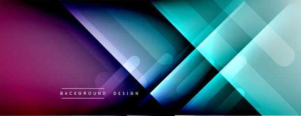 Dynamic lines abstract background. 3D shadow effects and fluid gradients. Modern overlapping forms