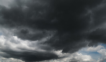 dark storm clouds with background,Dark clouds before a thunder-storm.