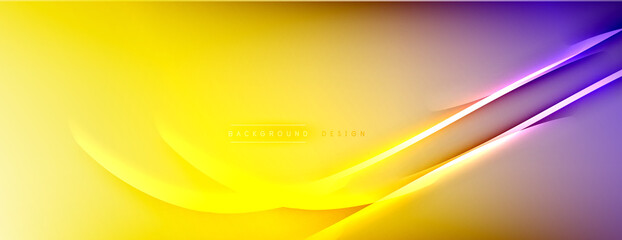 Abstract background - lines composition created with lights and shadows. Technology or business digital template. Trendy simple fluid color gradient abstract background with dynamic