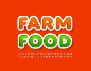 Naklejka premium abc, agriculture, airy, alphabet, badge, banner, character, design, diet, dinner, emblem, farm, farming, font, food, fresh, fruit, graphic, harvest, healthy, icon, illustration, label, letter, lifesty