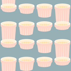 seamless cupcake pattern vector illustration