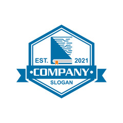 digital book logo , technology logo