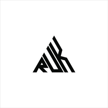 RUK letter logo creative design. RUK unique design