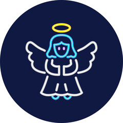 angel neon icon