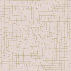 Light beige (ivory) wood grain texture with cracks. The structure of the surface of the stump, lumber end section, natural pattern, with slits. Vector seamless background