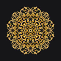 Luxury ornamental mandala islamic decoration floral gold