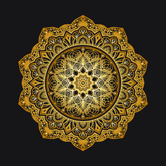 Luxury ornamental mandala islamic decoration floral gold