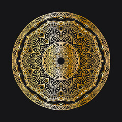 Luxury ornamental mandala islamic decoration floral gold