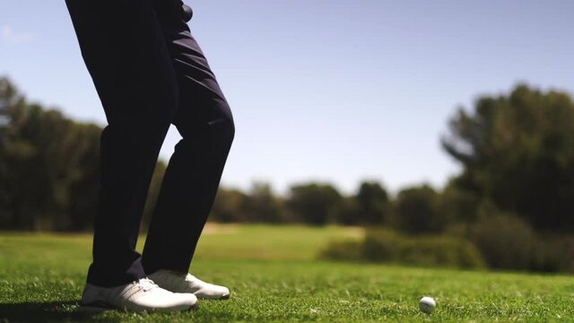 Pro golf swing drill to cup goal at Mallorca Spain
