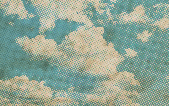 Fototapeta retro sky pattern on old paper