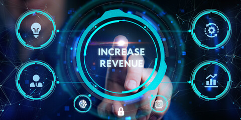 Increase revenue concept. Business, Technology, Internet and network concept.