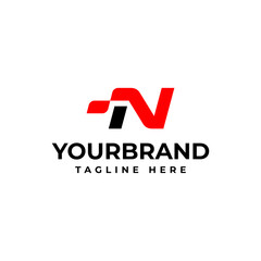 The letter N logo, for your corporate identity. Racing logo design concept template.