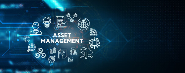 Asset management. Business, Technology, Internet and network concept.