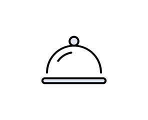 Tray flat icon. Single high quality outline symbol for web design or mobile app.  Holidays thin line signs for design logo, visit card, etc. Outline pictogram EPS10