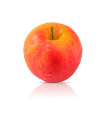 Red apple isolated on white background.