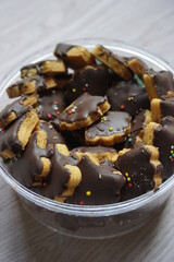 Indonesian traditional cookies with a natural background