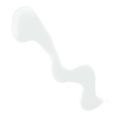 Cosmetic serum transparent gel smear or drop isolated on white background. Swatch texture